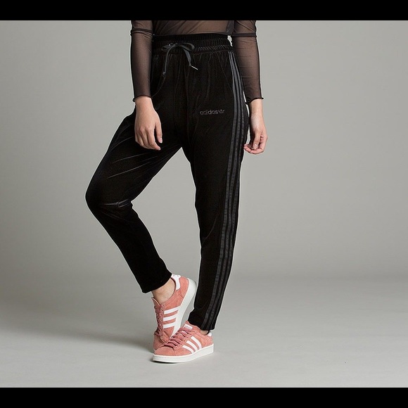 adidas track pants velvet